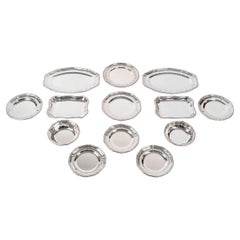 Puiforcat - Set d'Assiettes Plats Elysee Argent - 13 Pieces