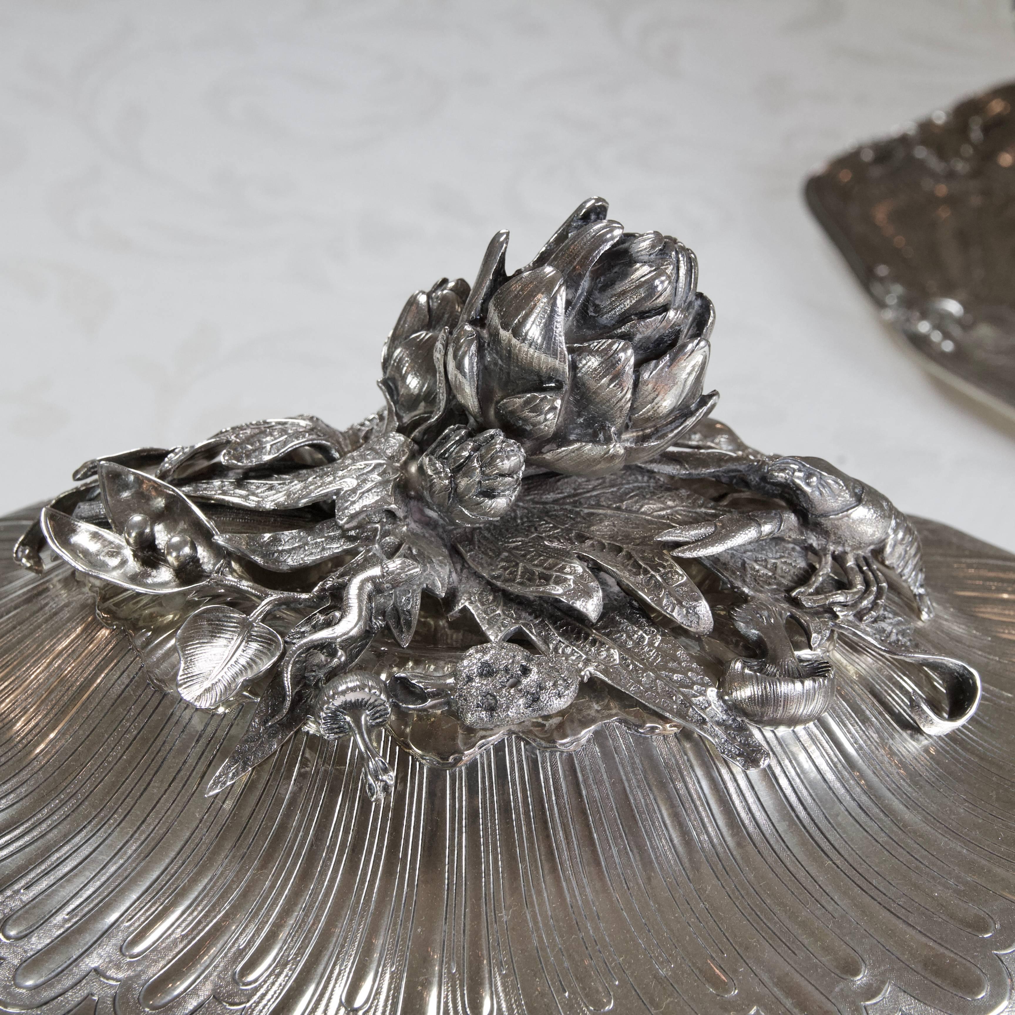 Puiforcat Silver Sterling Pair of Tureens For Sale 9