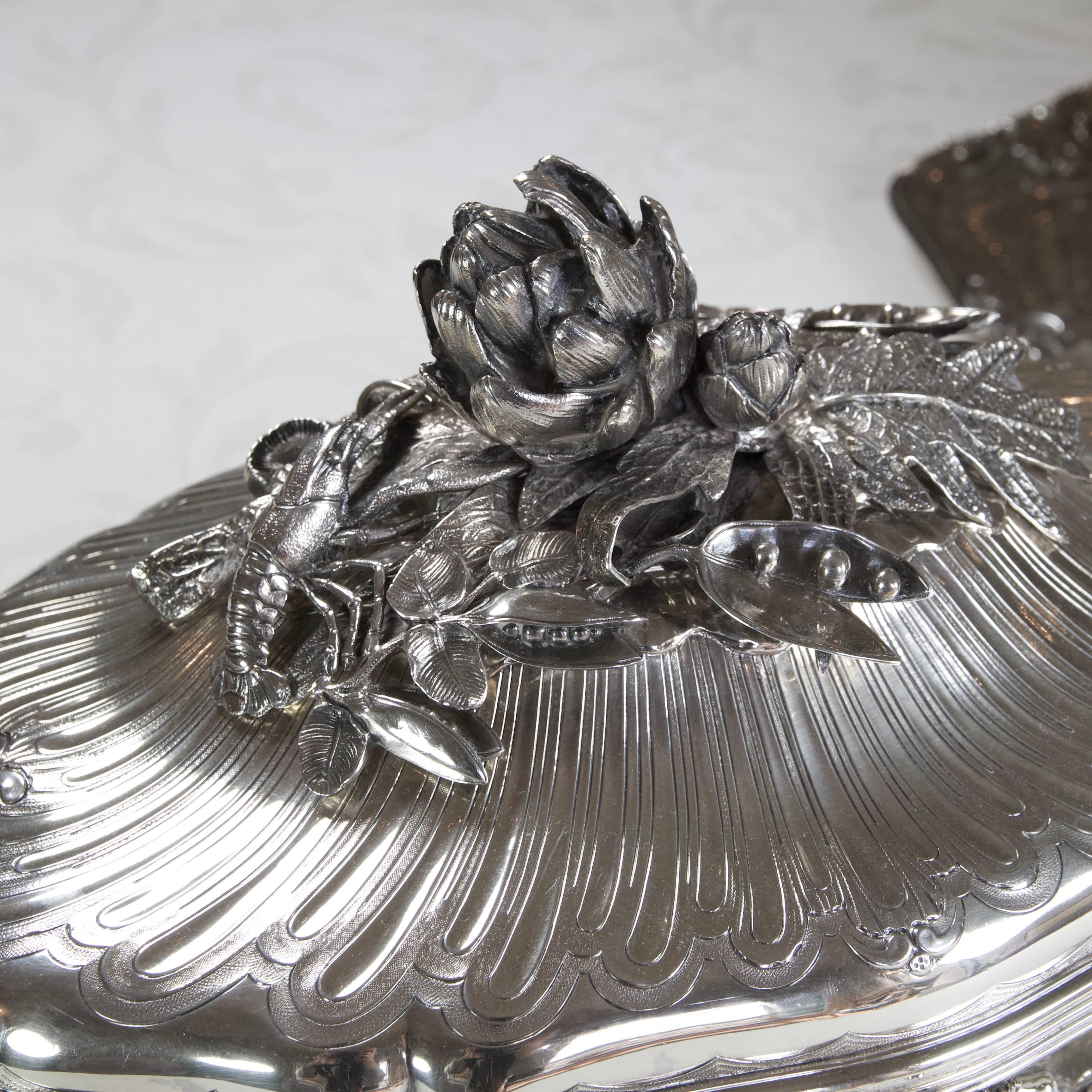 Puiforcat Silver Sterling Pair of Tureens For Sale 10