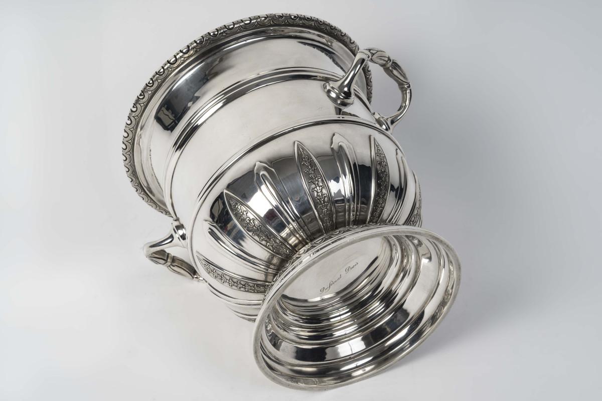 PUIFORCAT - Weinkühler aus massivem Silber im Regency-Stil, Ende 19. im Angebot 5