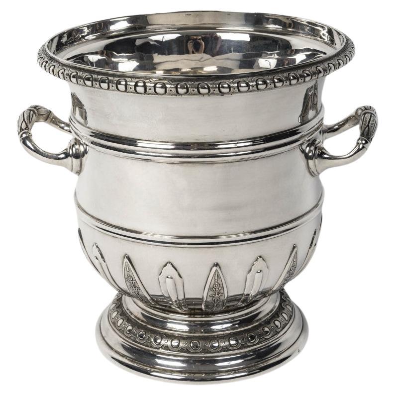 PUIFORCAT - Weinkühler aus massivem Silber im Regency-Stil, Ende 19. im Angebot