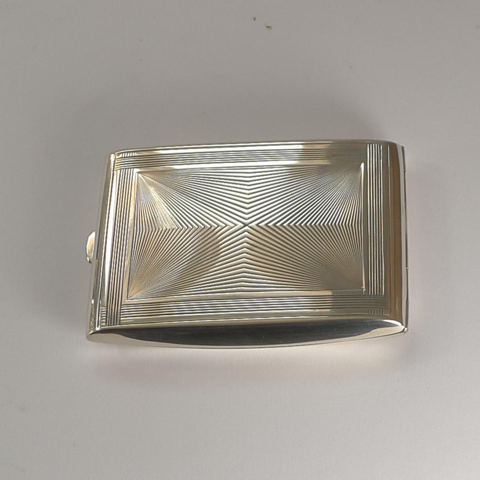 Puiforcat Sterling Silver Cigarette Case, Perfect Business Card Case, c.1930 1