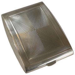 Puiforcat Sterling Silver Cigarette Case, Perfect Business Card Case, c.1930