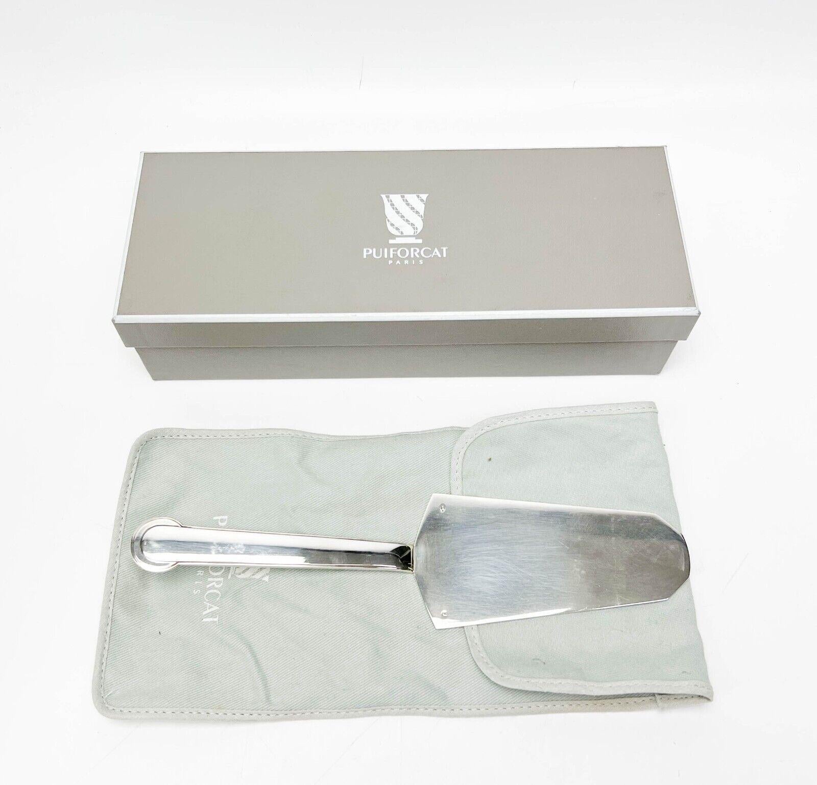 Puiforcat Sterling Silver Cream Soup Serving Spoon Ladle in Annecy with Box For Sale 7