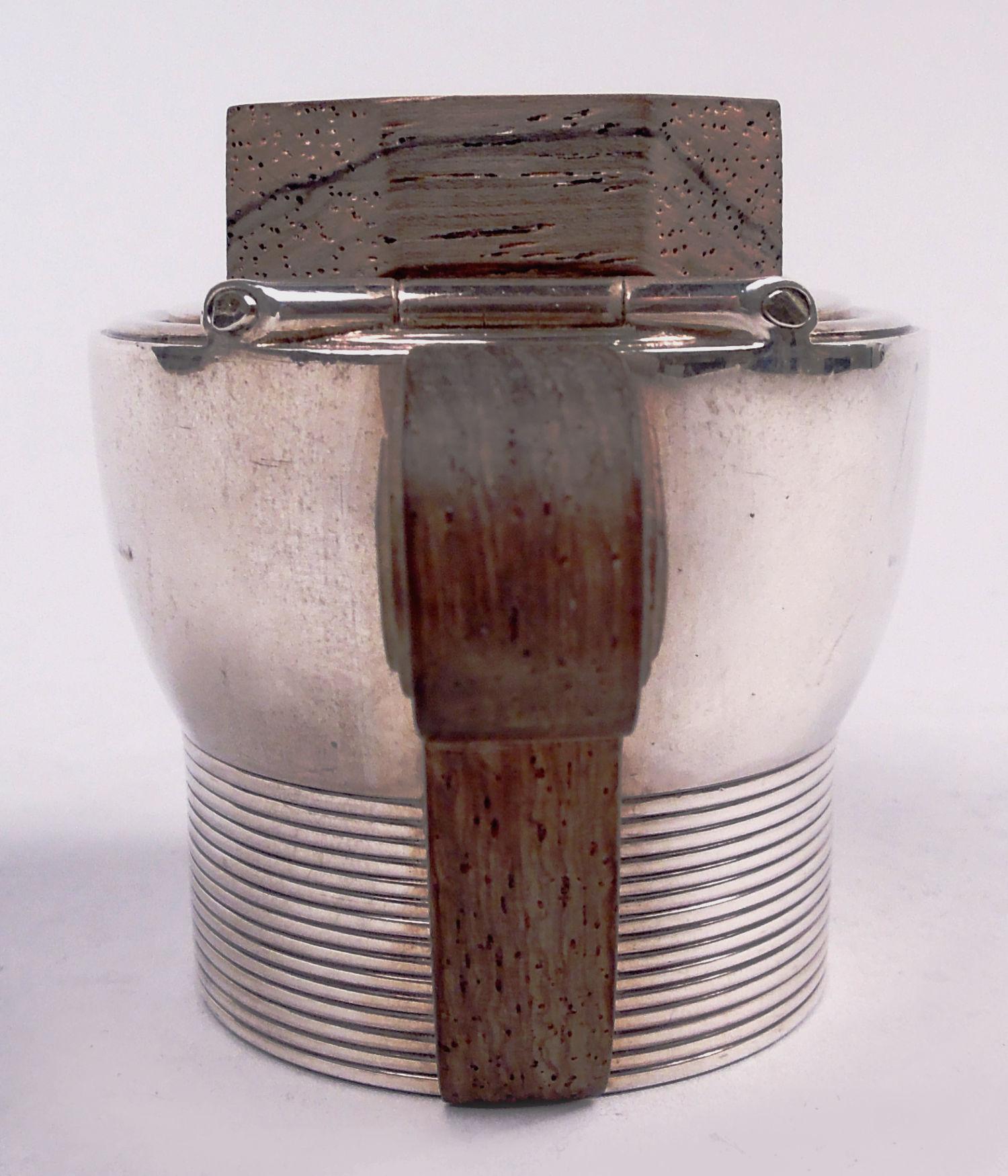 Puiforcat Bote de mostaza de plata Art Déco francés superelegante Francés