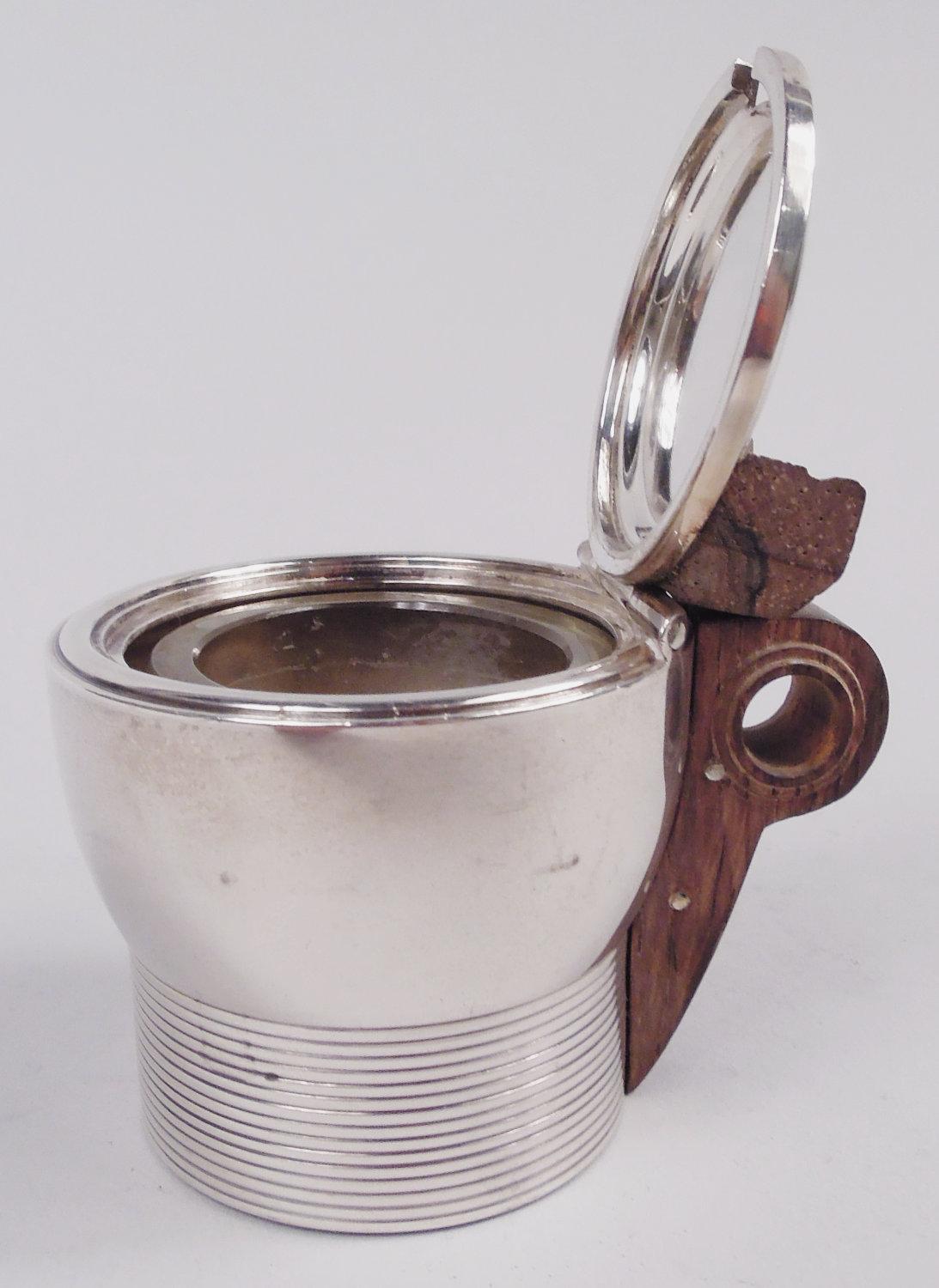Puiforcat Bote de mostaza de plata Art Déco francés superelegante siglo XX