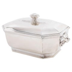 Soupière Puiforcat recouverte d'argent massif Période Art Déco, vers 1930
