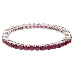 Puig Doria, bracelet tennis en or blanc 18 carats avec rubis d'un poids total de 15 carats