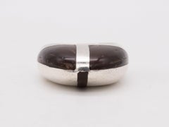 Puig Doria 1970 Barcellona Anello Bombe Moderniste in Argento con Ebano