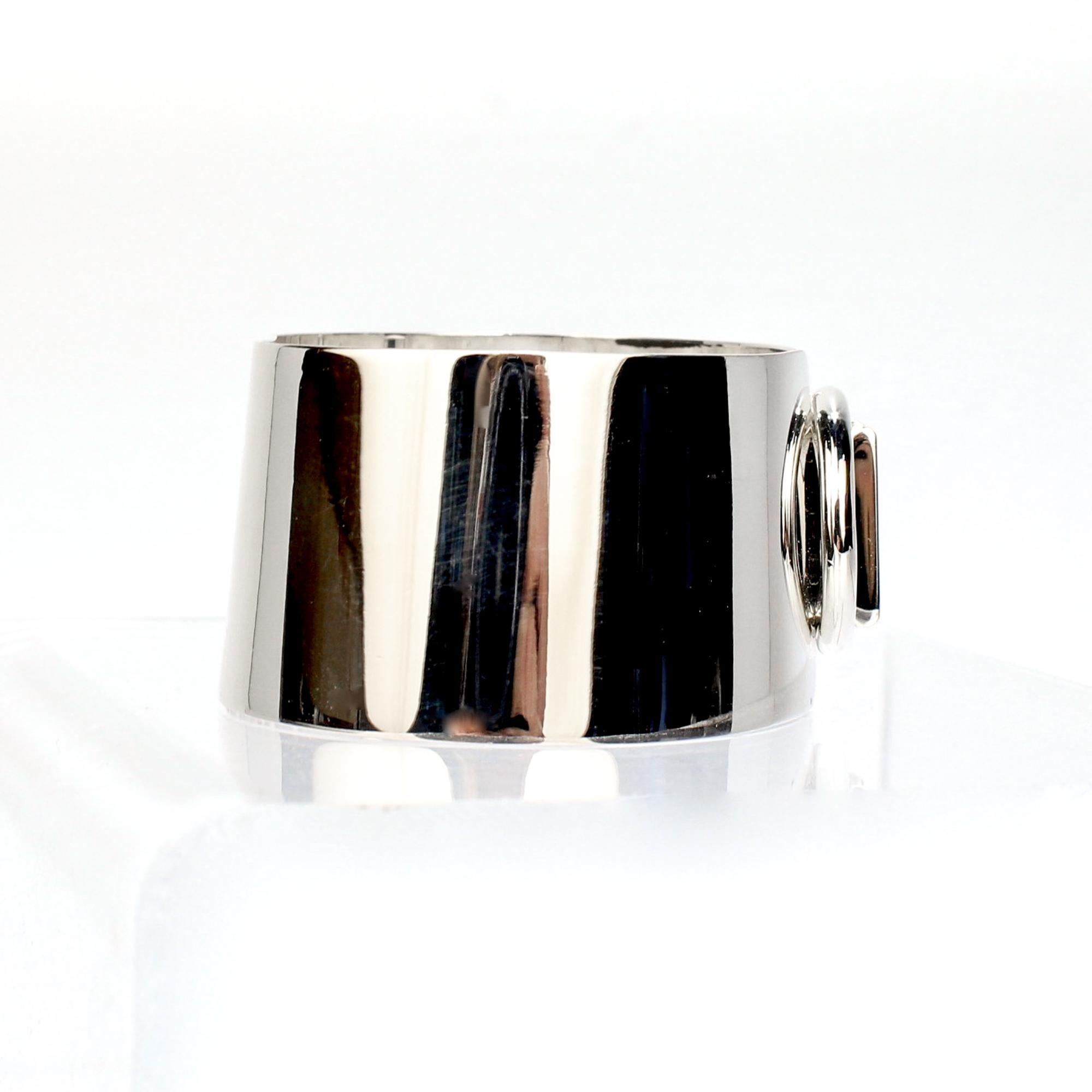 Women's Puig Doria Sterling Silver Geometric Bangle Bracelet For Sale