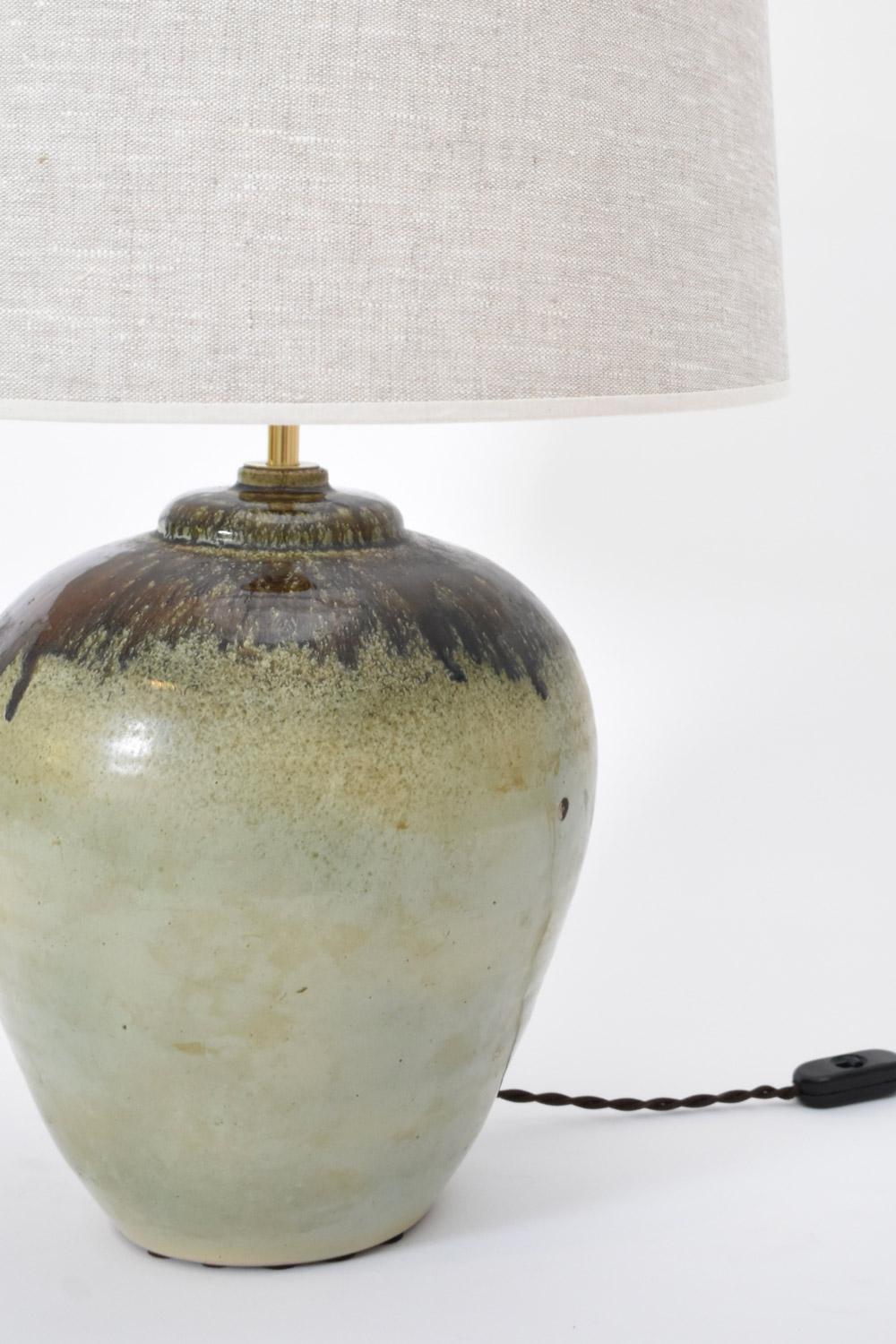 Lámpara Puisaye de cerámica de celadón, años 50. en Excelente estado para la venta en Lisboa, PT