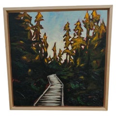 Pukaskawa Boardwalk, Oil on Wood Panel, 2024