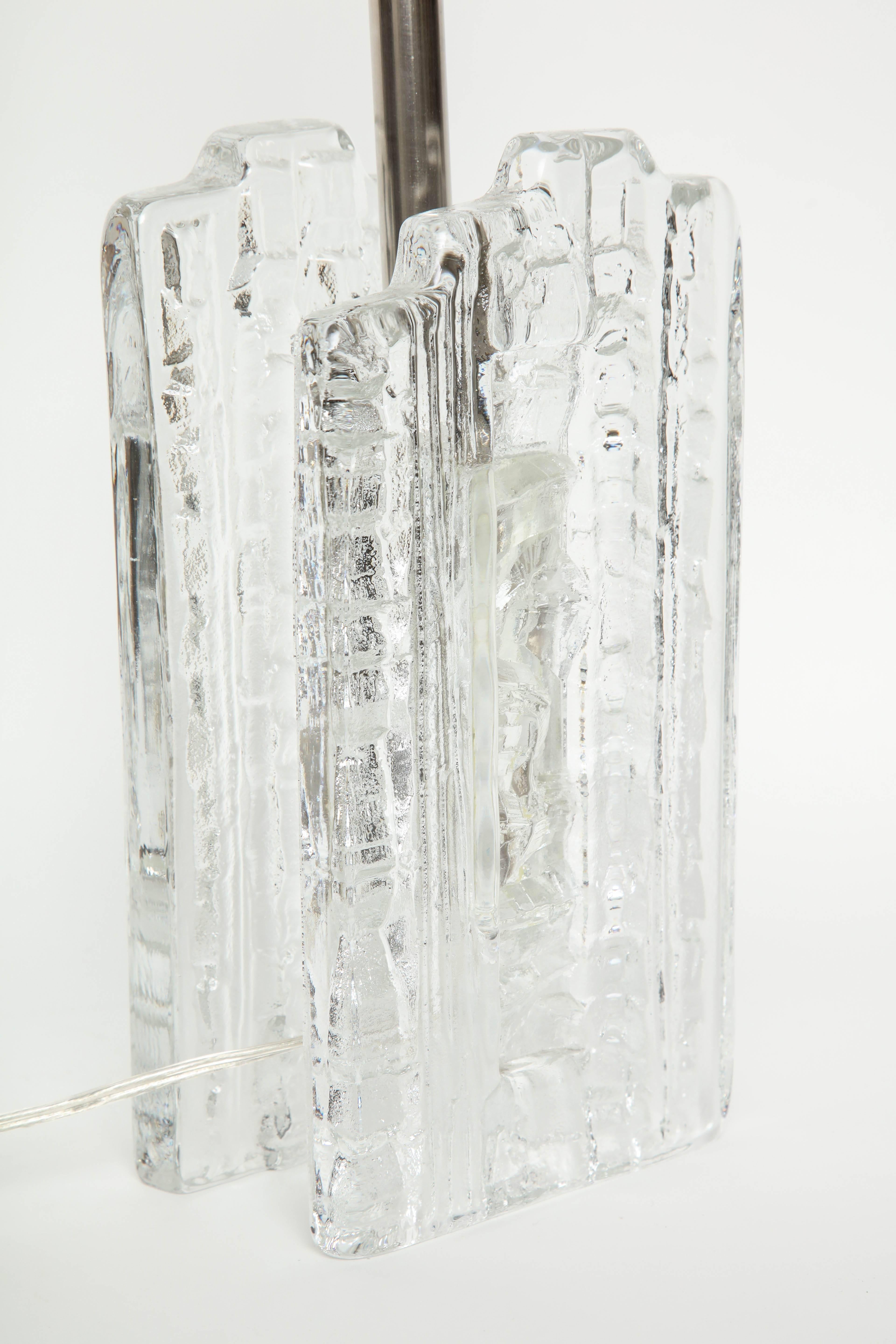 Crystal Pukeberg Abstract Glass Panel Lamps