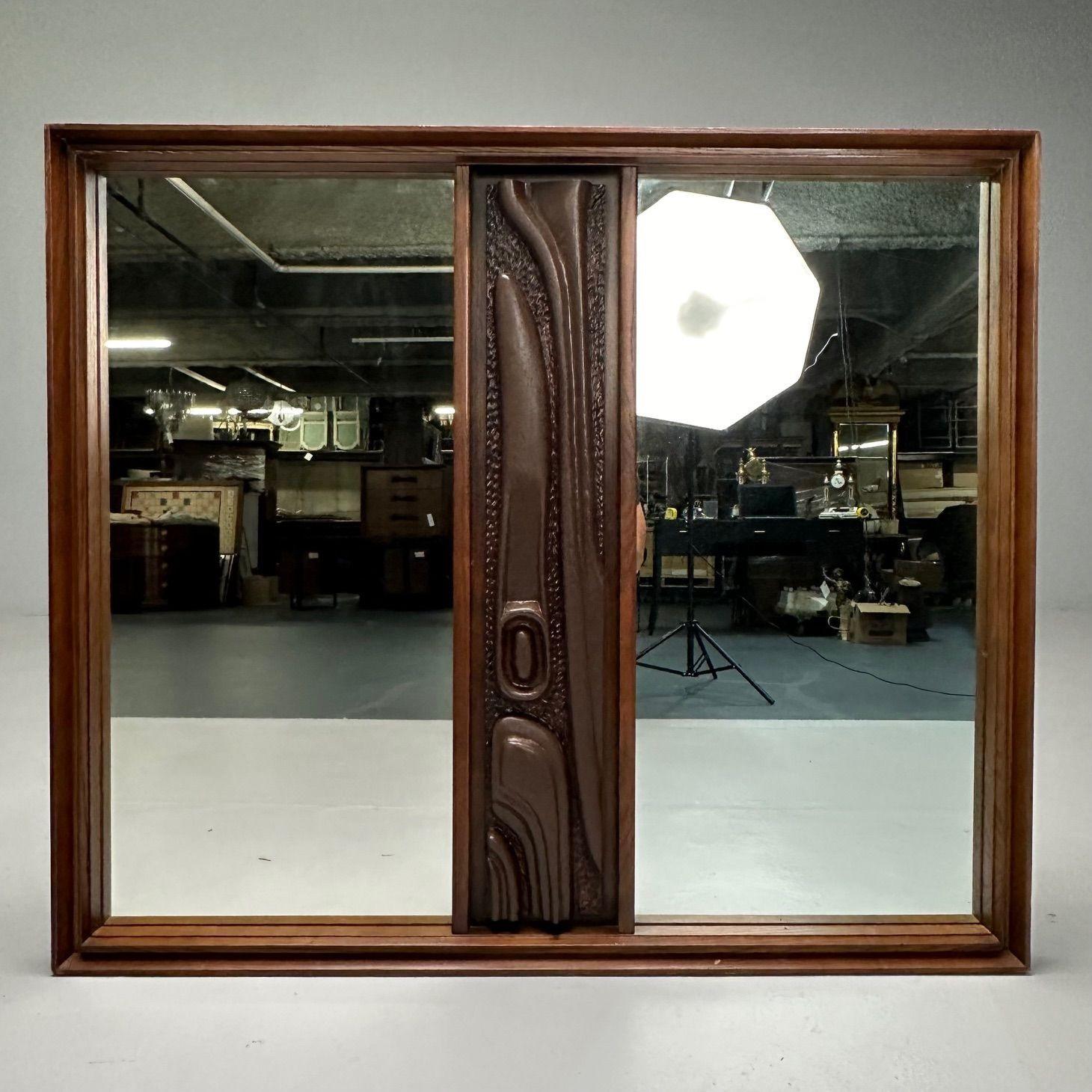 Pulaski, Brutalist Mid-Century Modern, Oceanic Highboy, Sculpted Walnut, 1960s 7