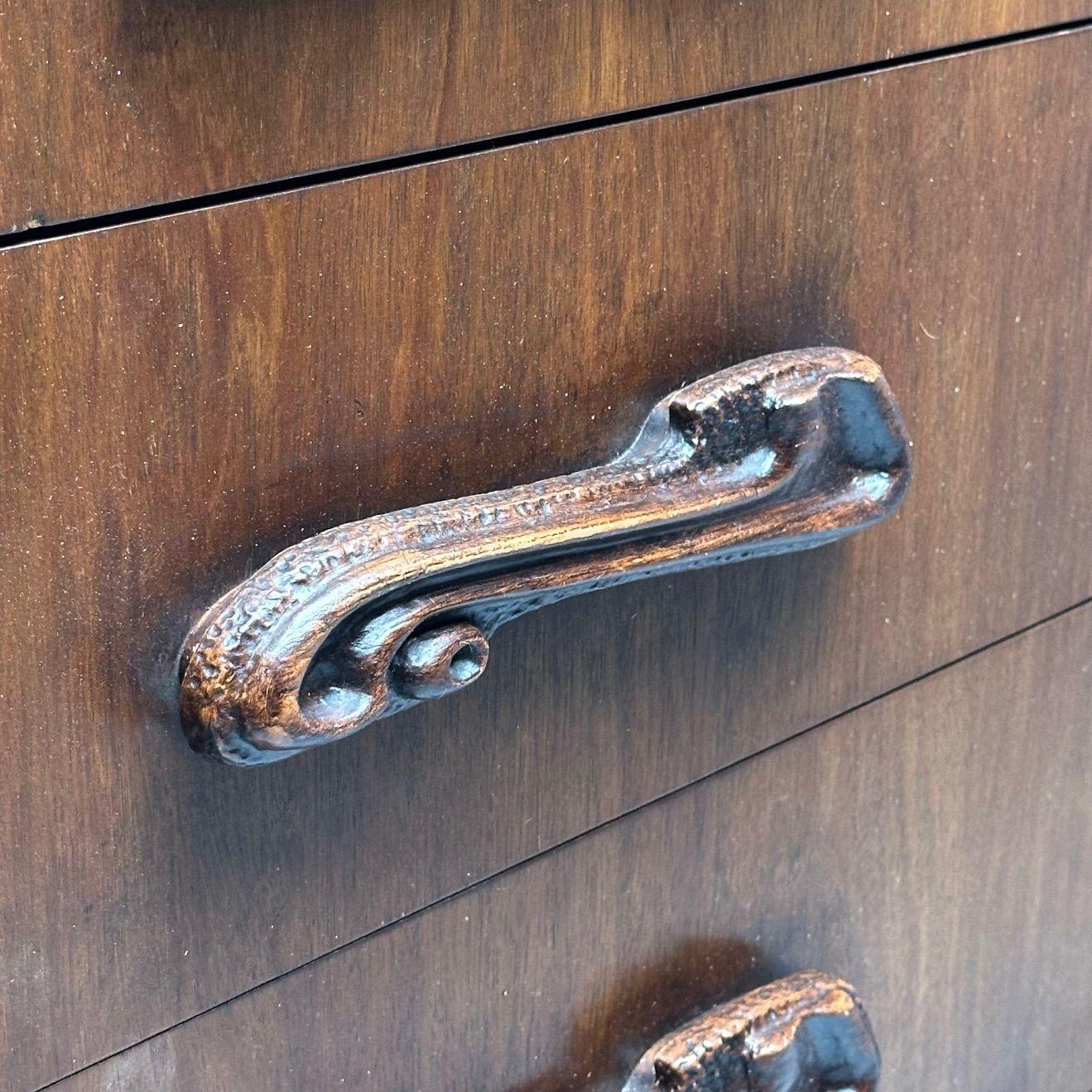 Pulaski, Brutalist Mid-Century Modern, Oceanic Highboy, Sculpted Walnut, 1960s 3