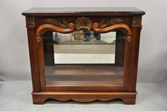 Pulaski Italienischer Kirschbaumholz-Tr-Vitrinenschrank mit Marmorplatte
