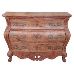 Pulaski Louis XV Painted Country Pine Serpentine Bombe Chest Commode Dresser