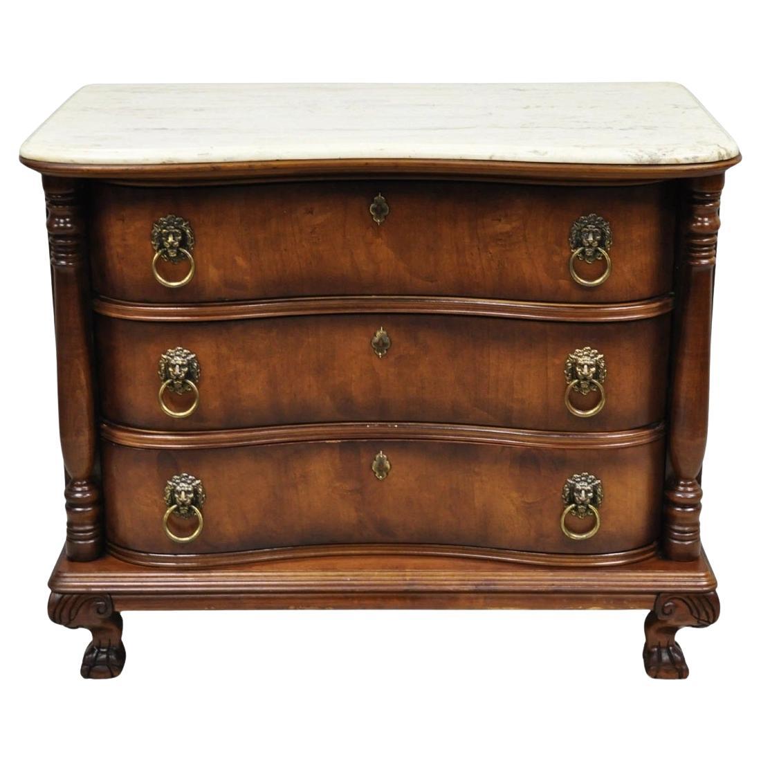 Pulaski Sagamore Hill Victorian Cherry Wood Marble Top Commode Nightstand Chest en venta