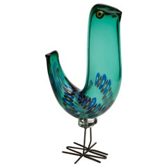 Oiseau en verre Pulcino:: Alessandro Pianon:: Vetreria Vistosi Murano:: "Italie"