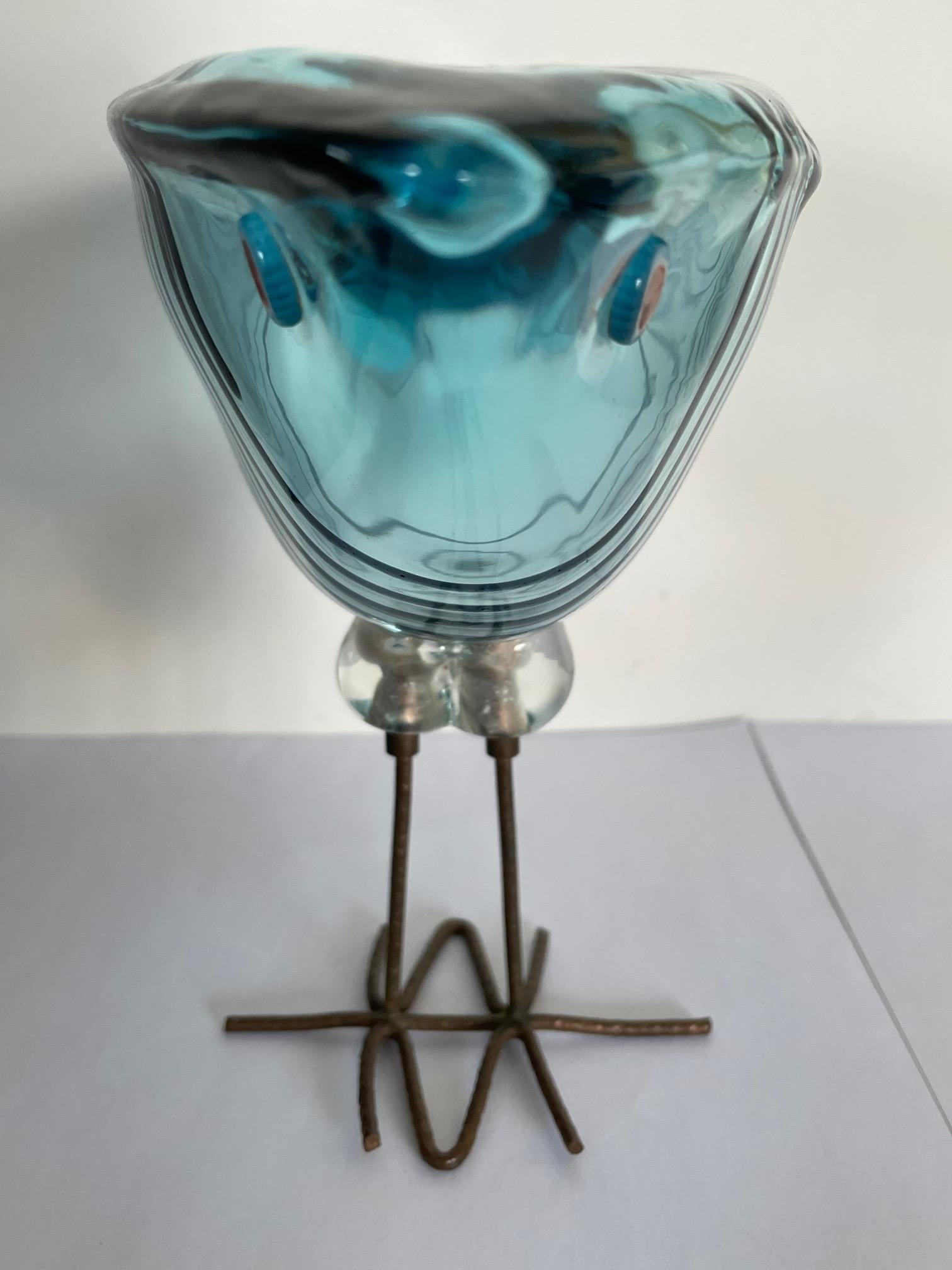 Pulcino-Glasvogel von Allesandro Pianon Vistosi Murano (Moderne der Mitte des Jahrhunderts)