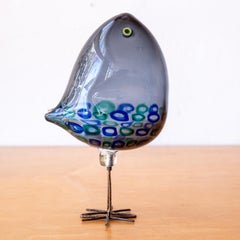 Pulcino Glass Bird Sculpture by Alessandro Pianon for Vistosi Murano Italy 1960s