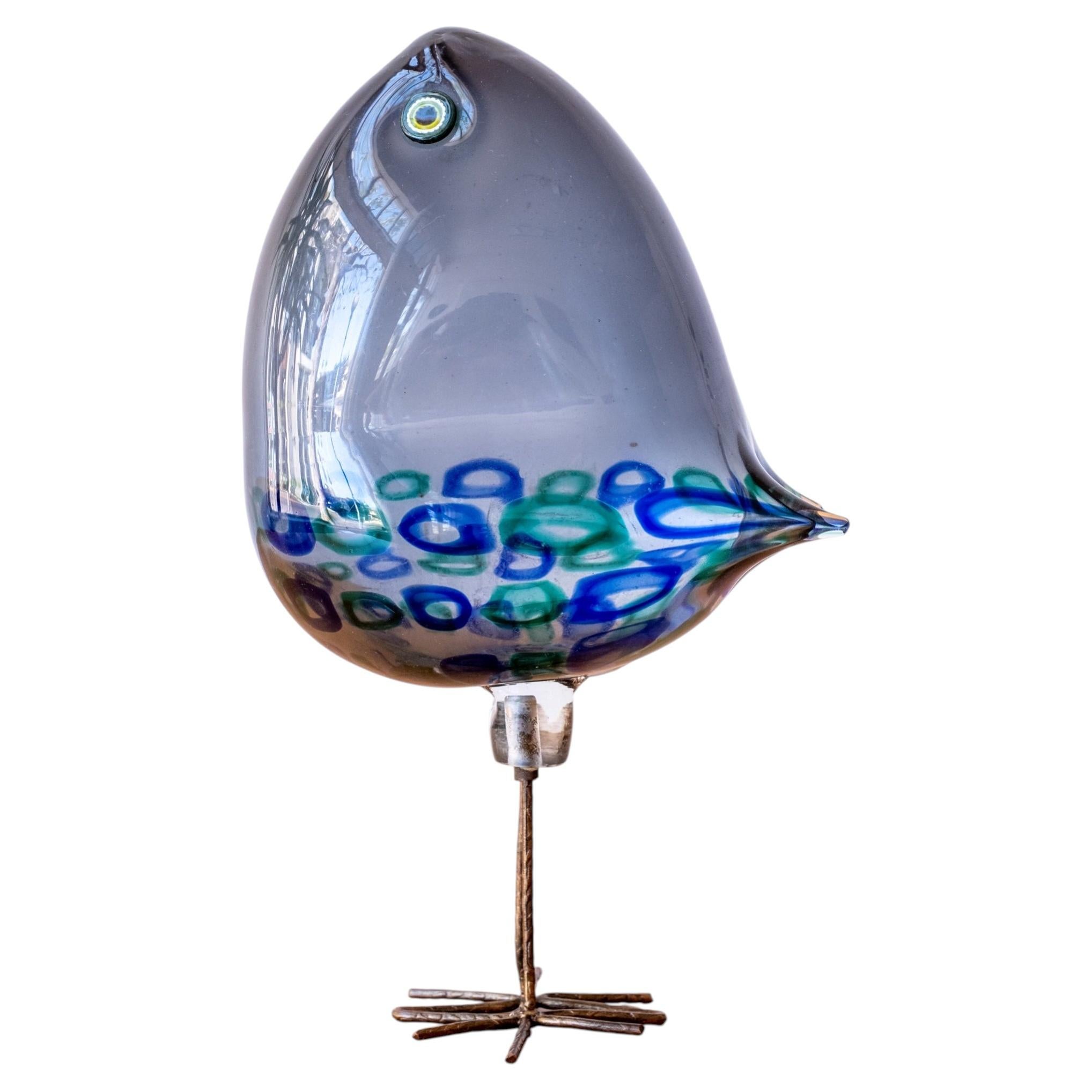 Pulcino Glass Bird Sculpture by Alessandro Pianon for Vistosi Murano Italy 1960s
