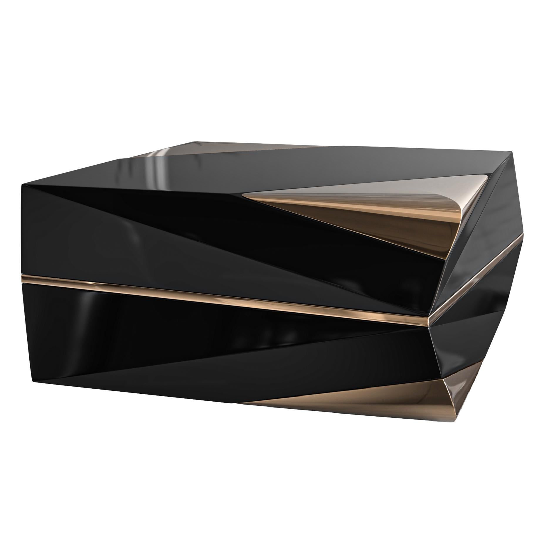 Table basse Puledri avec détails en bronze, fabriquée à la main, Istanbul en vente 1