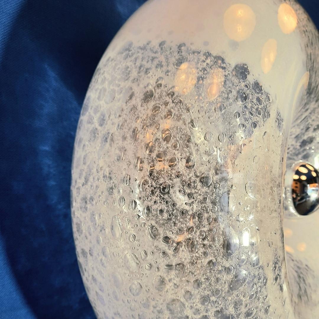 Aplique o plafón Donut, Italia, 1970, cristal de Murano Metal en venta