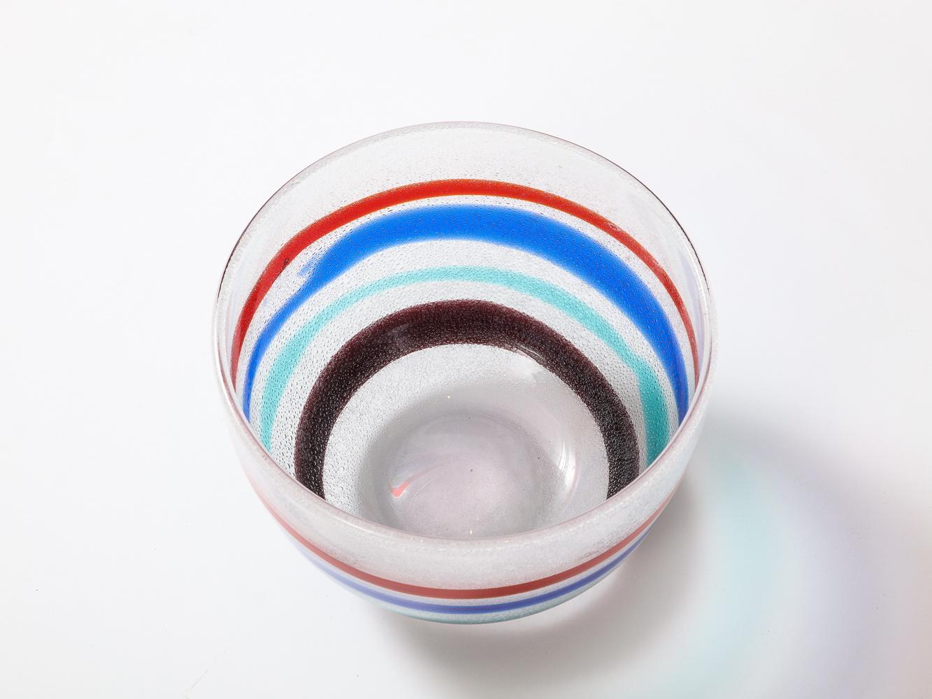 Pulegoso Glass Bowl by Fulvio Bianconi for Cenedese In Good Condition For Sale In New York, NY