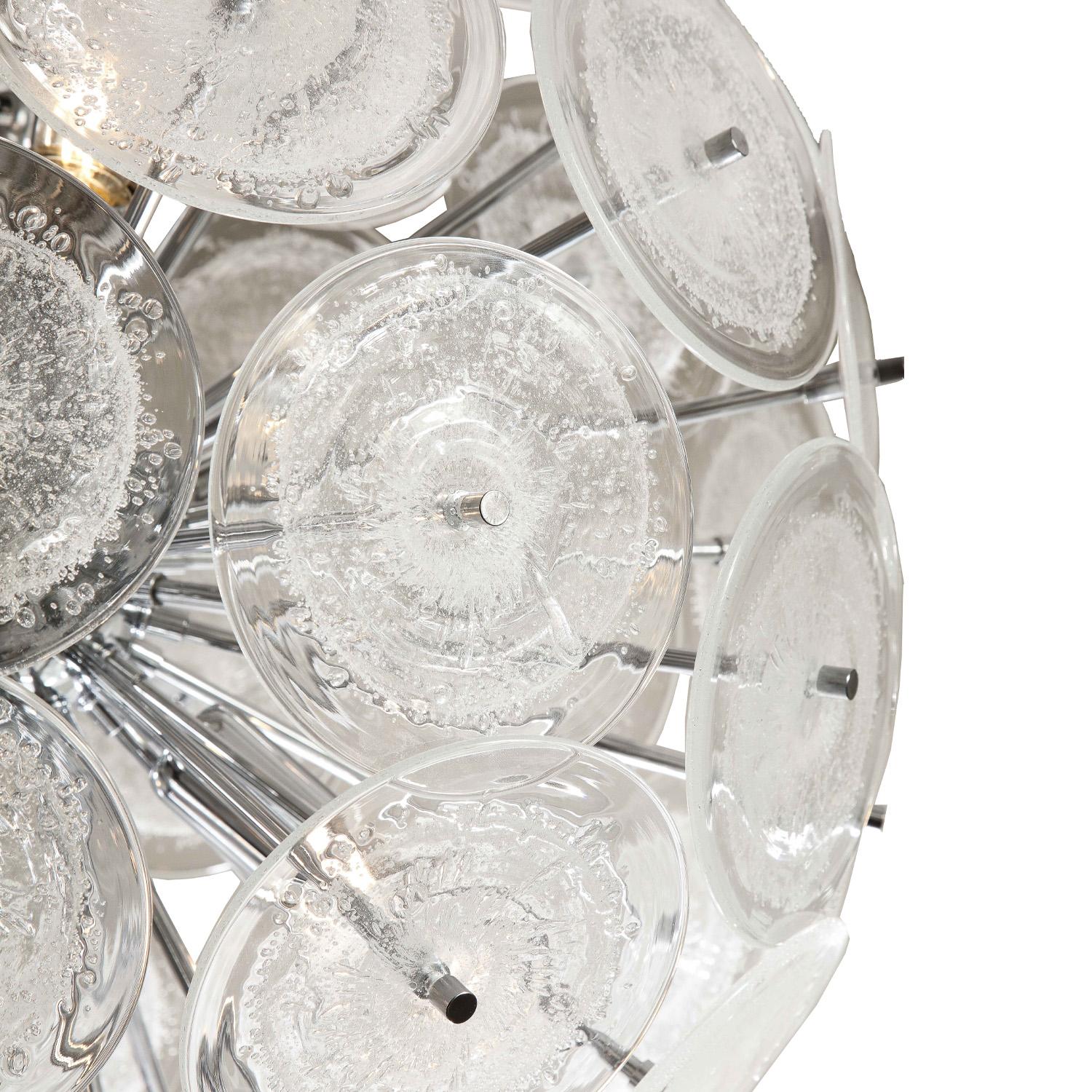 Modern Pulegoso Glass Disc Sputnik-Style Chandelier 2022 For Sale