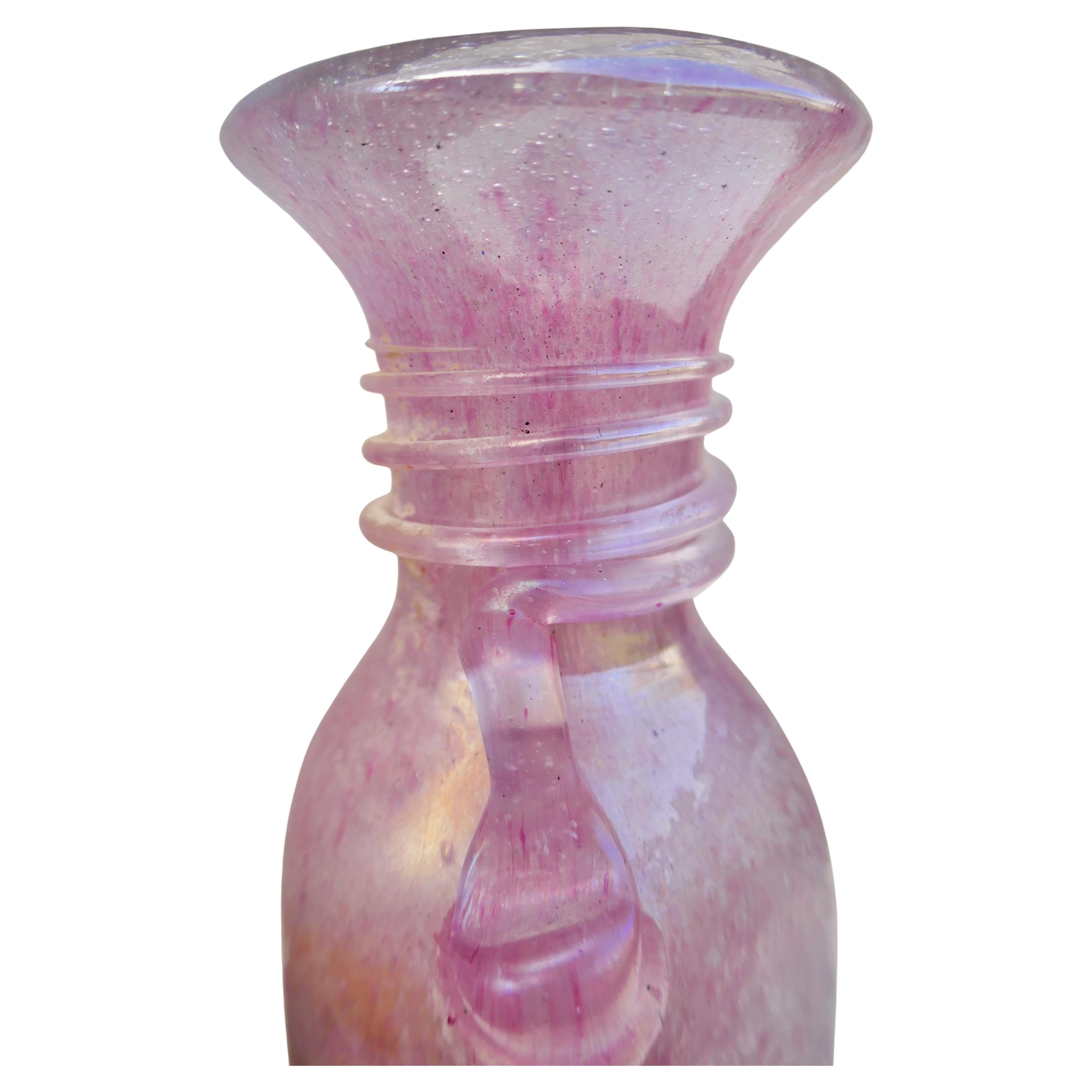 Jarrón de cristal iridiscente pulegoso scavo cristal de Murano. . Cianuro en venta 3