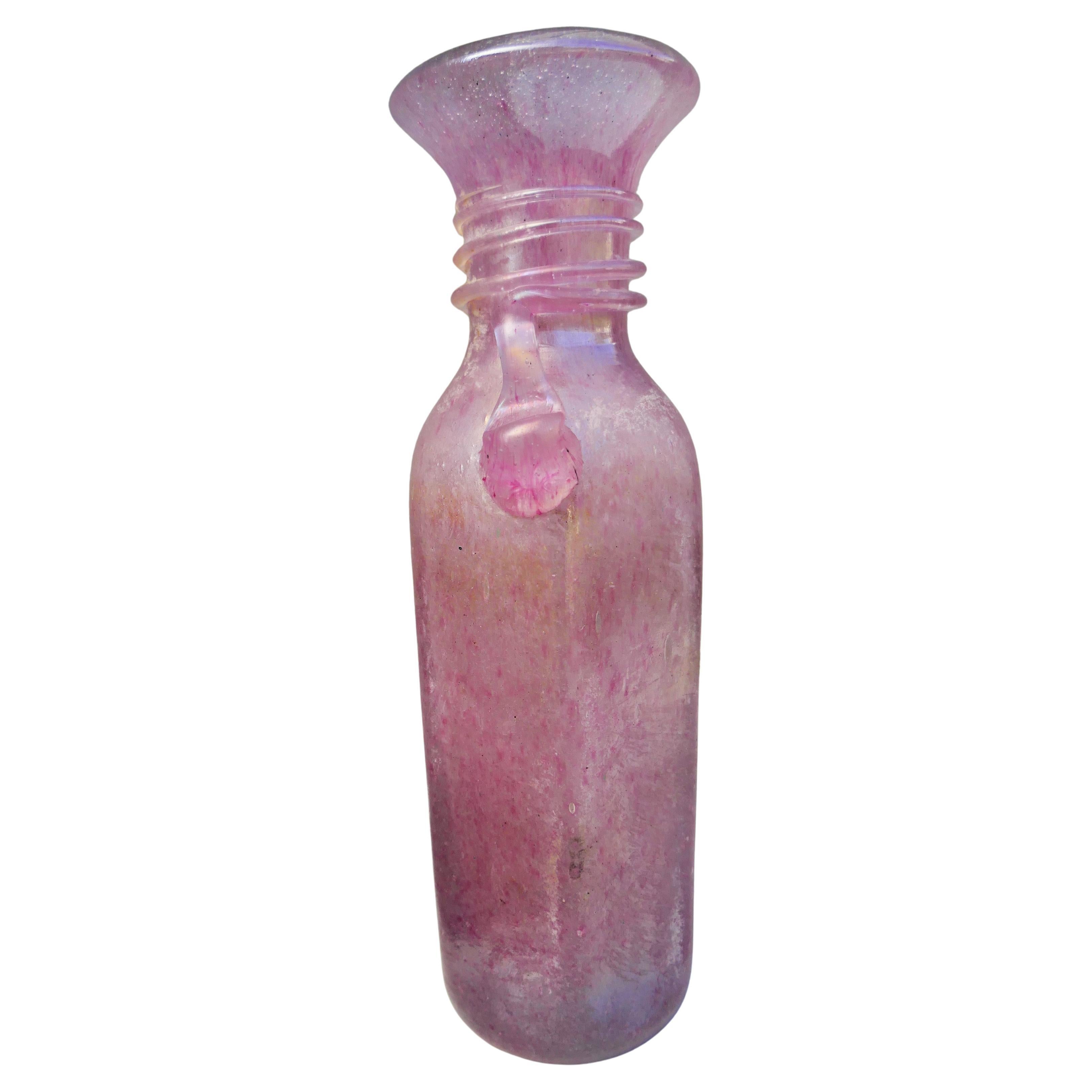 Jarrón de cristal iridiscente pulegoso scavo cristal de Murano. . Cianuro en Bueno estado para la venta en Lugo, IT