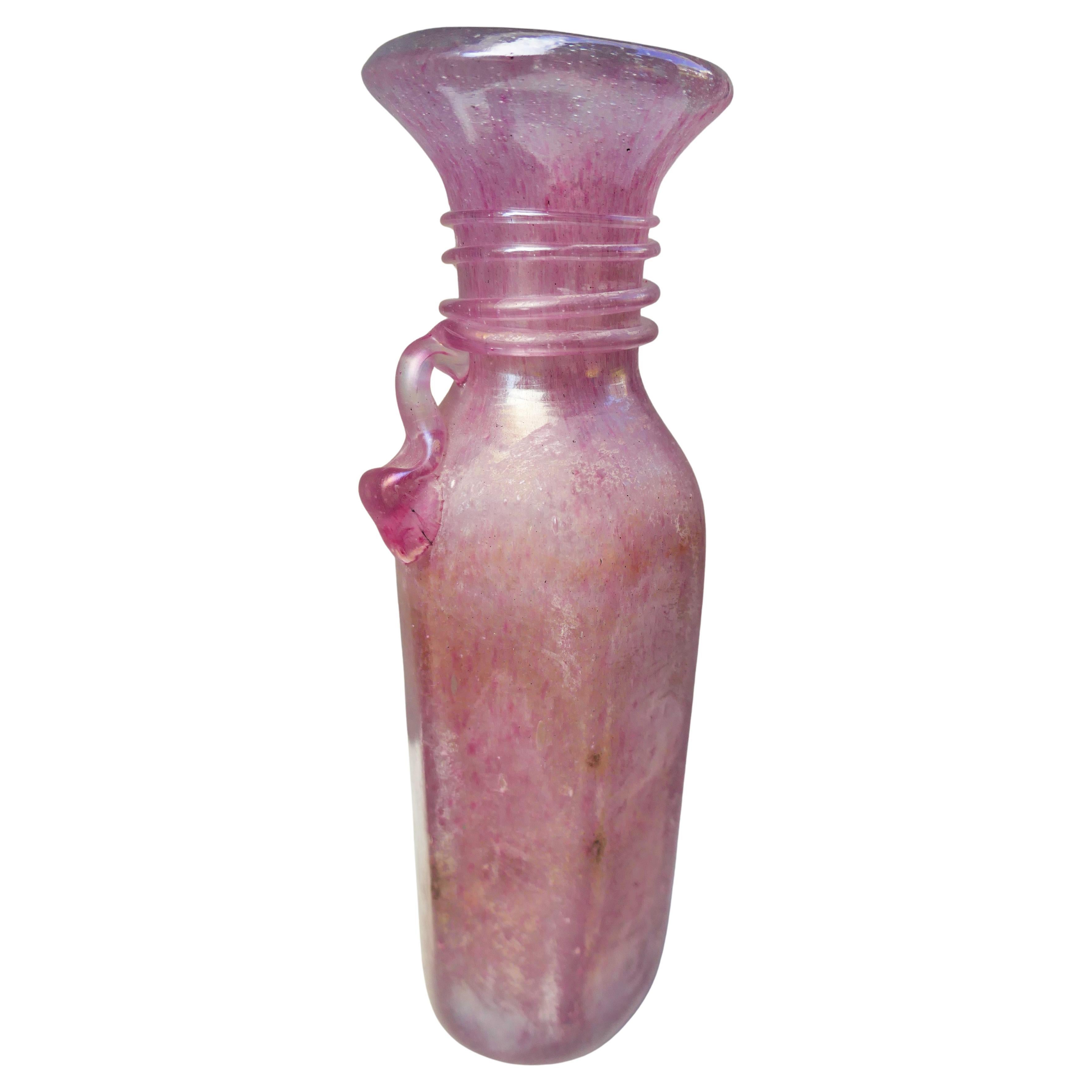Jarrón de cristal iridiscente pulegoso scavo cristal de Murano. . Cianuro Cristal de Murano en venta
