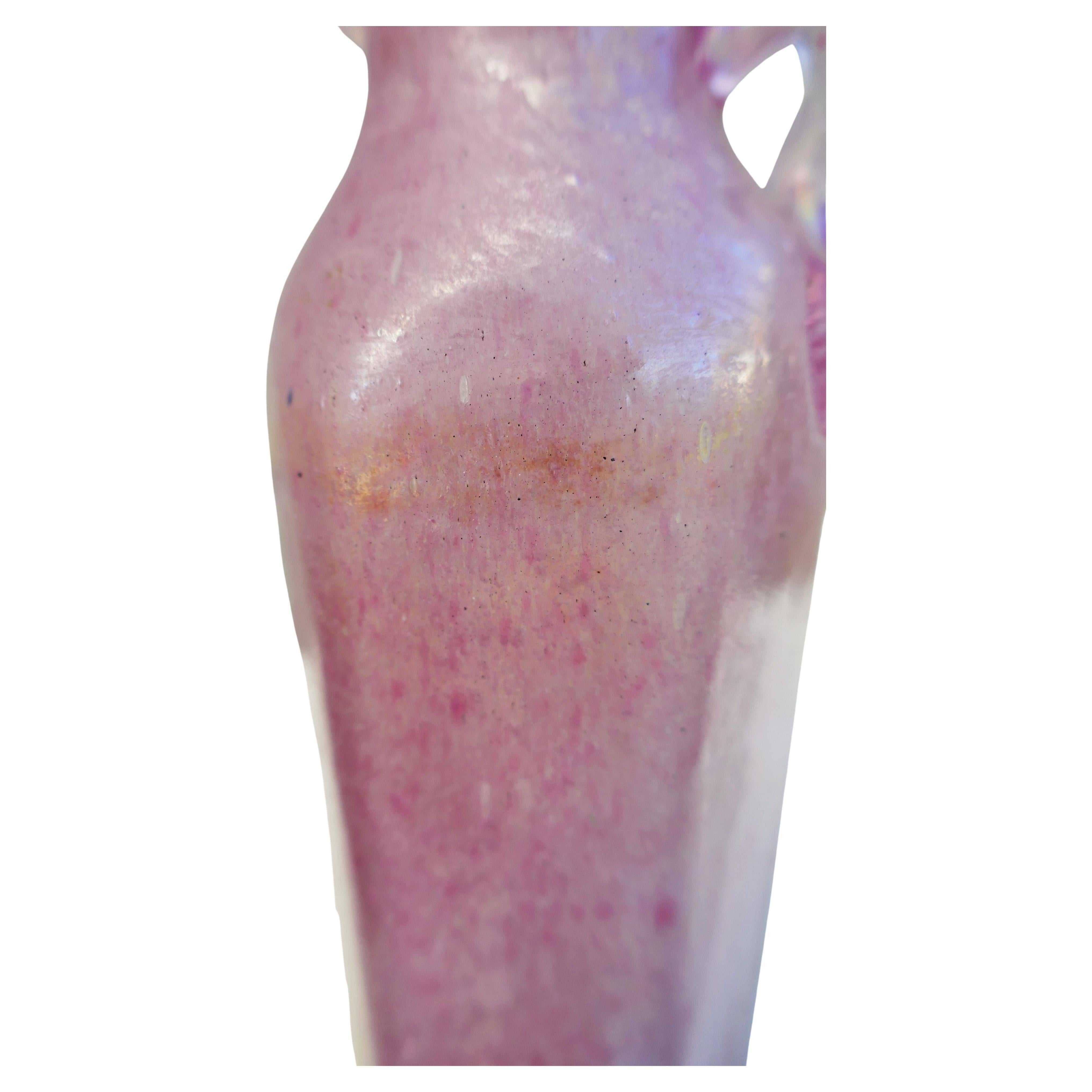 Jarrón de cristal iridiscente pulegoso scavo cristal de Murano. . Cianuro en venta 2