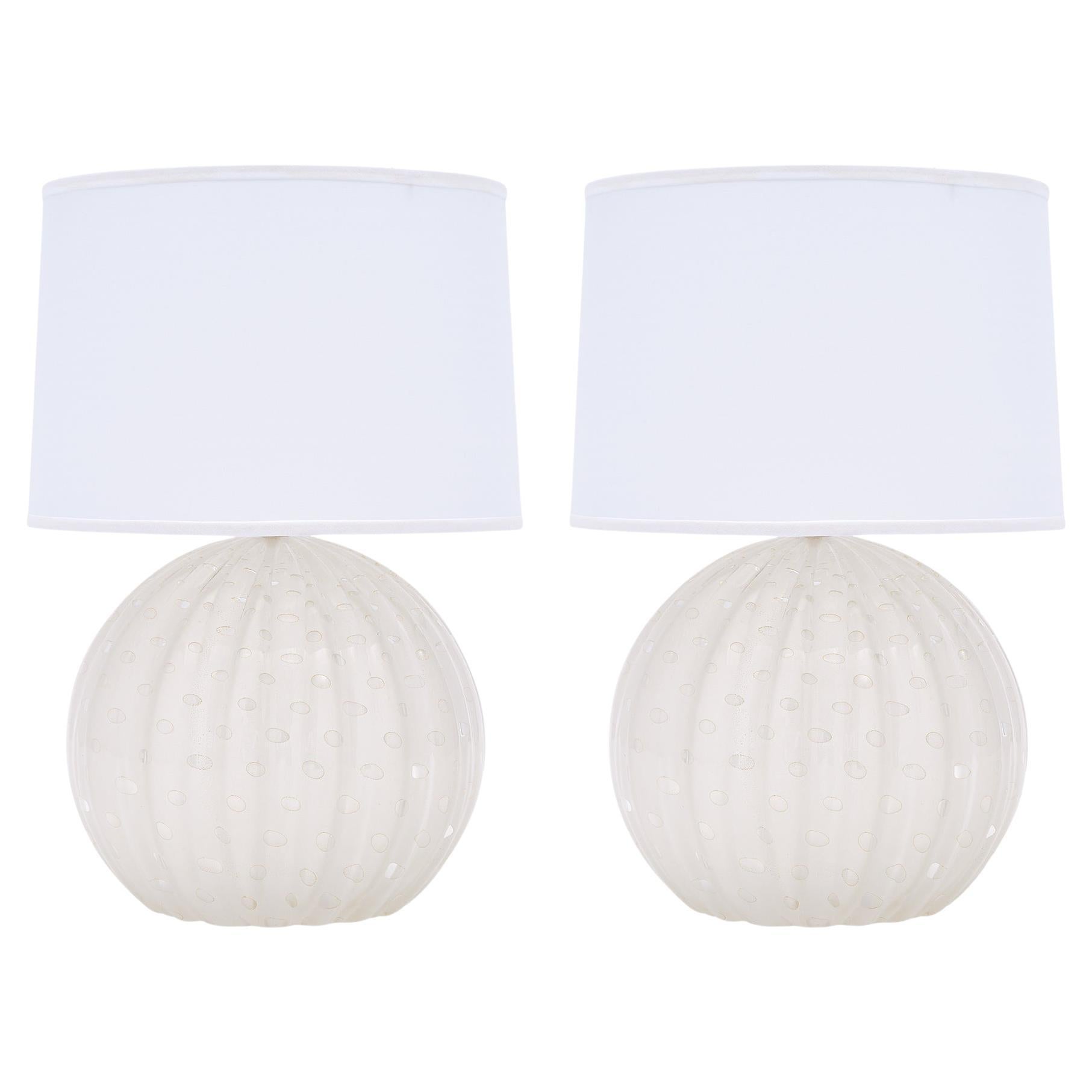 Bentwood Glass Globe Table Lamps For Sale at 1stDibs