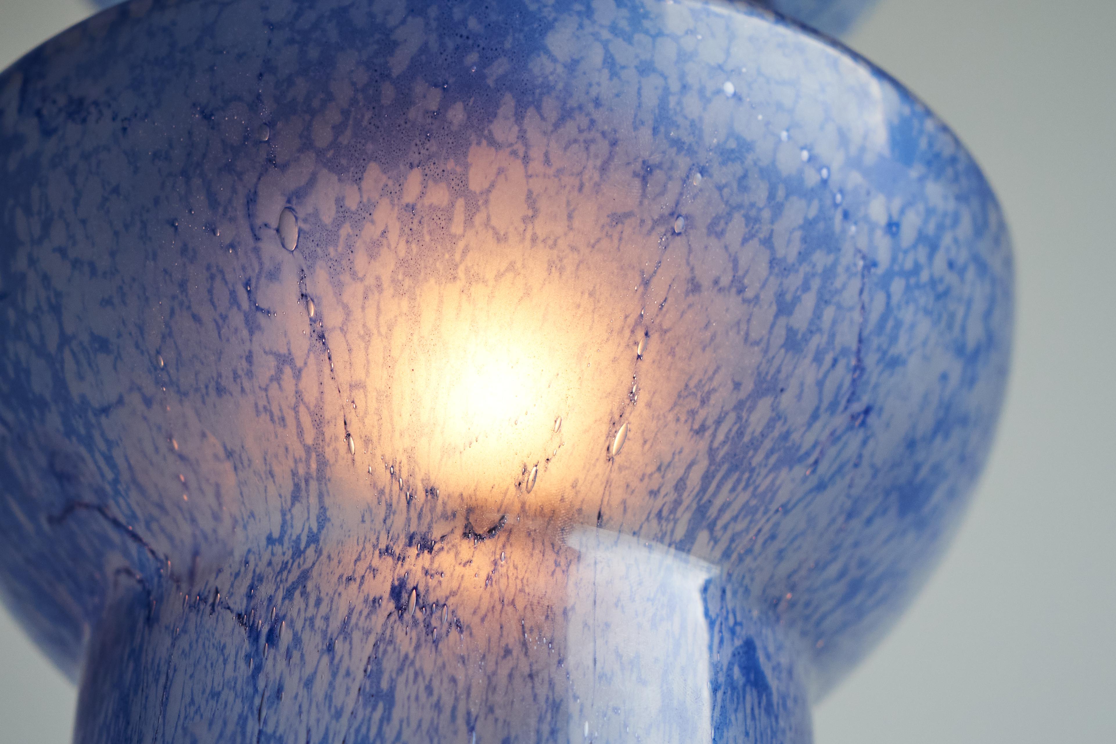 'Pulegoso' Murano Glass Table Lamp Sculpture Italy 1970s For Sale 1