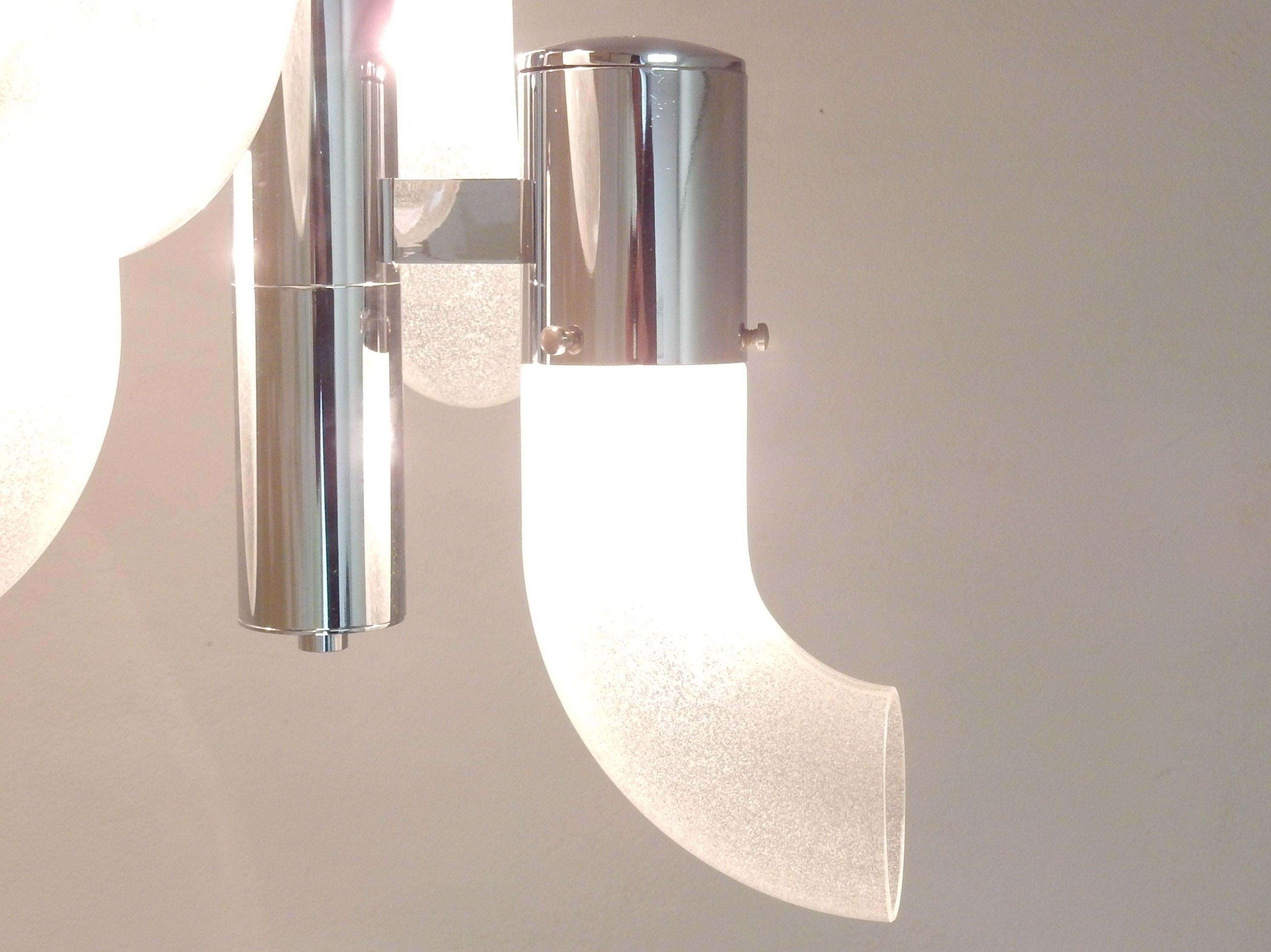 Italian 'Pulegoso' Pendant Chandelier by Aldo Nason for Mazzega, Murano, Italy, 1960s For Sale