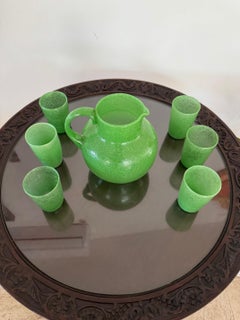 Pulegoso Pitcher and Cups attr. Napoleone Martinuzzi, Venini, Murano Italy 1930s