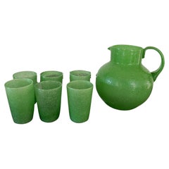 Pulegoso-Krug und -Tasse attr. Napoleone Martinuzzi, Venini, Murano, Italien 1930er Jahre