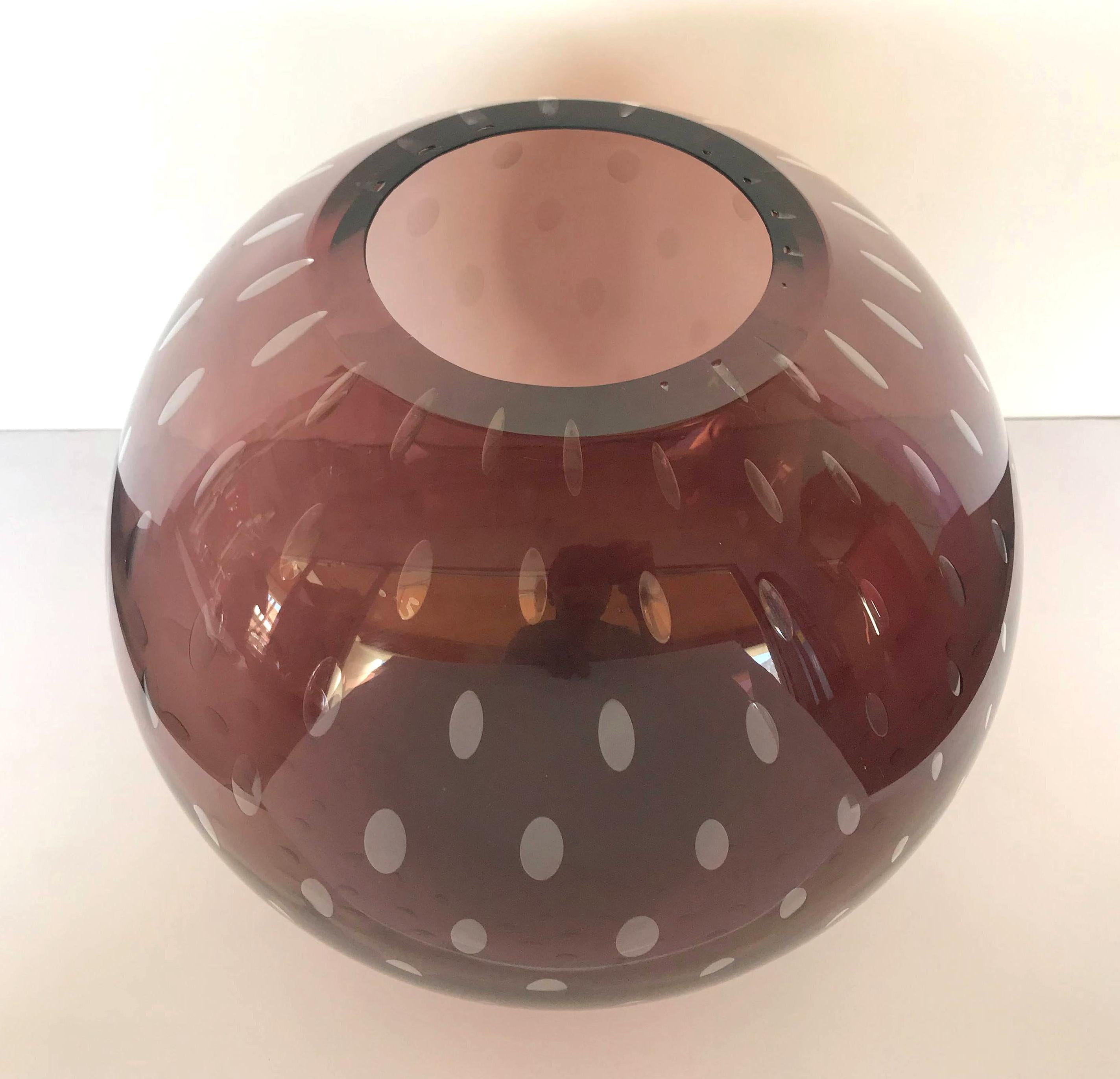 Blown Glass Amethyst Vases by Alberto Dona