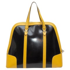 Pulicati Black & Yellow Leather Handbag
