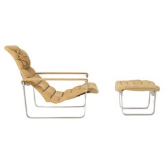 Pulkka Armchair with Ottoman by Ilmari Lappalainen for Asko