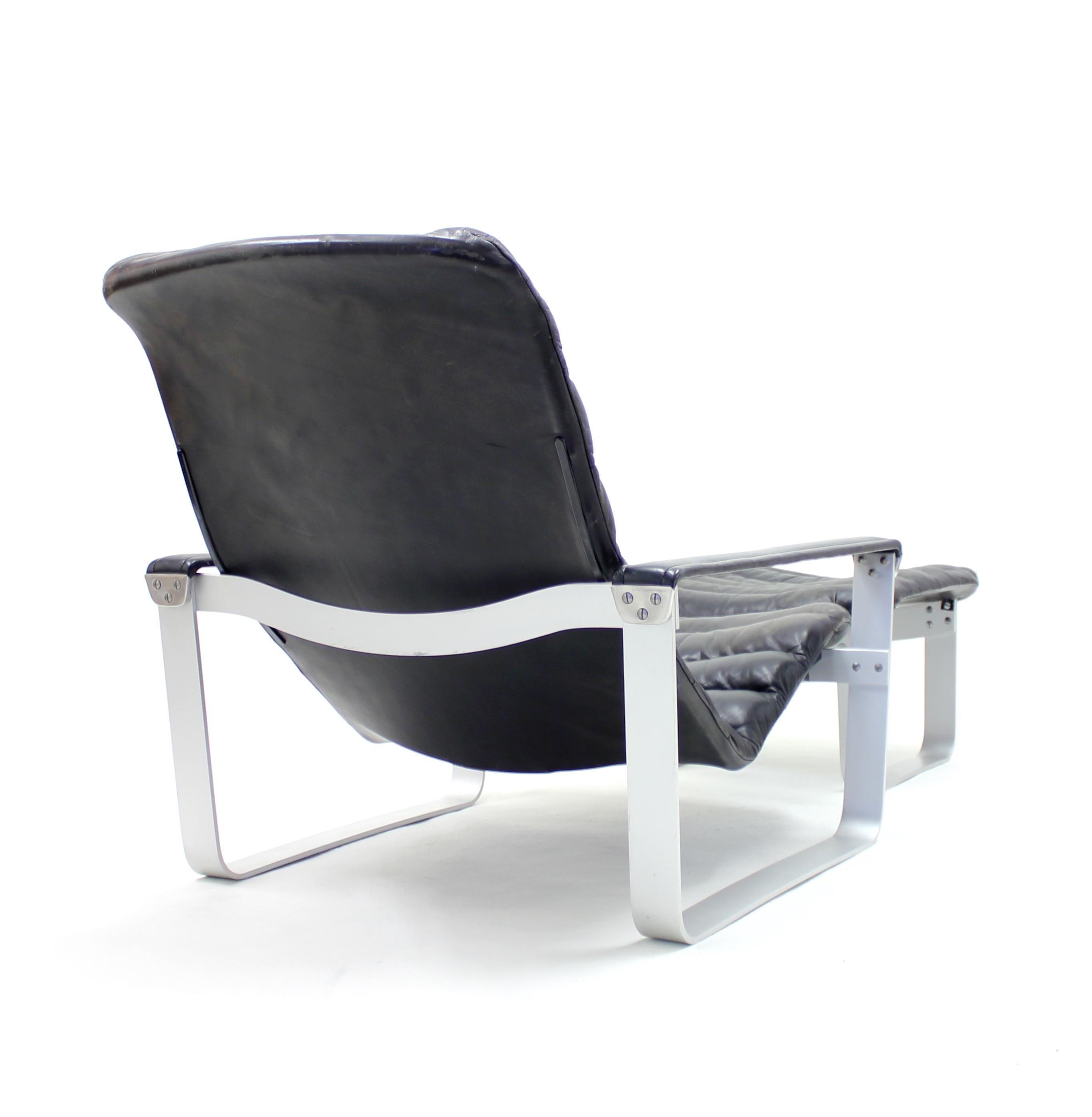 Pulkka Lounge Chair with Ottoman by Ilmari Lappalainen for ASKO, 1960s 3