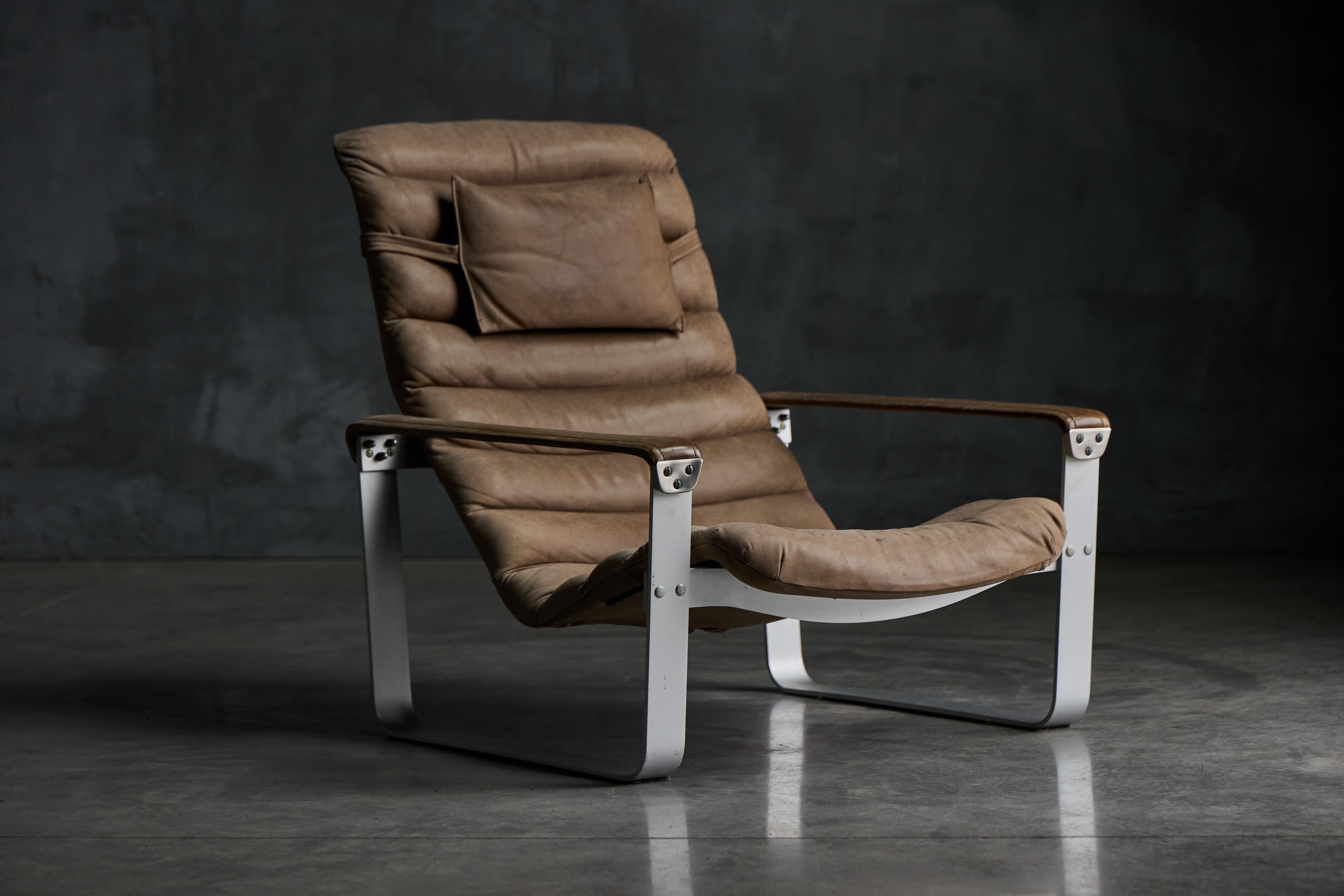 Pulkka-Loungesessel mit Ottomane von Ilmari Lappalainen für Asko, Finnland, 1960er Jahre im Angebot 6