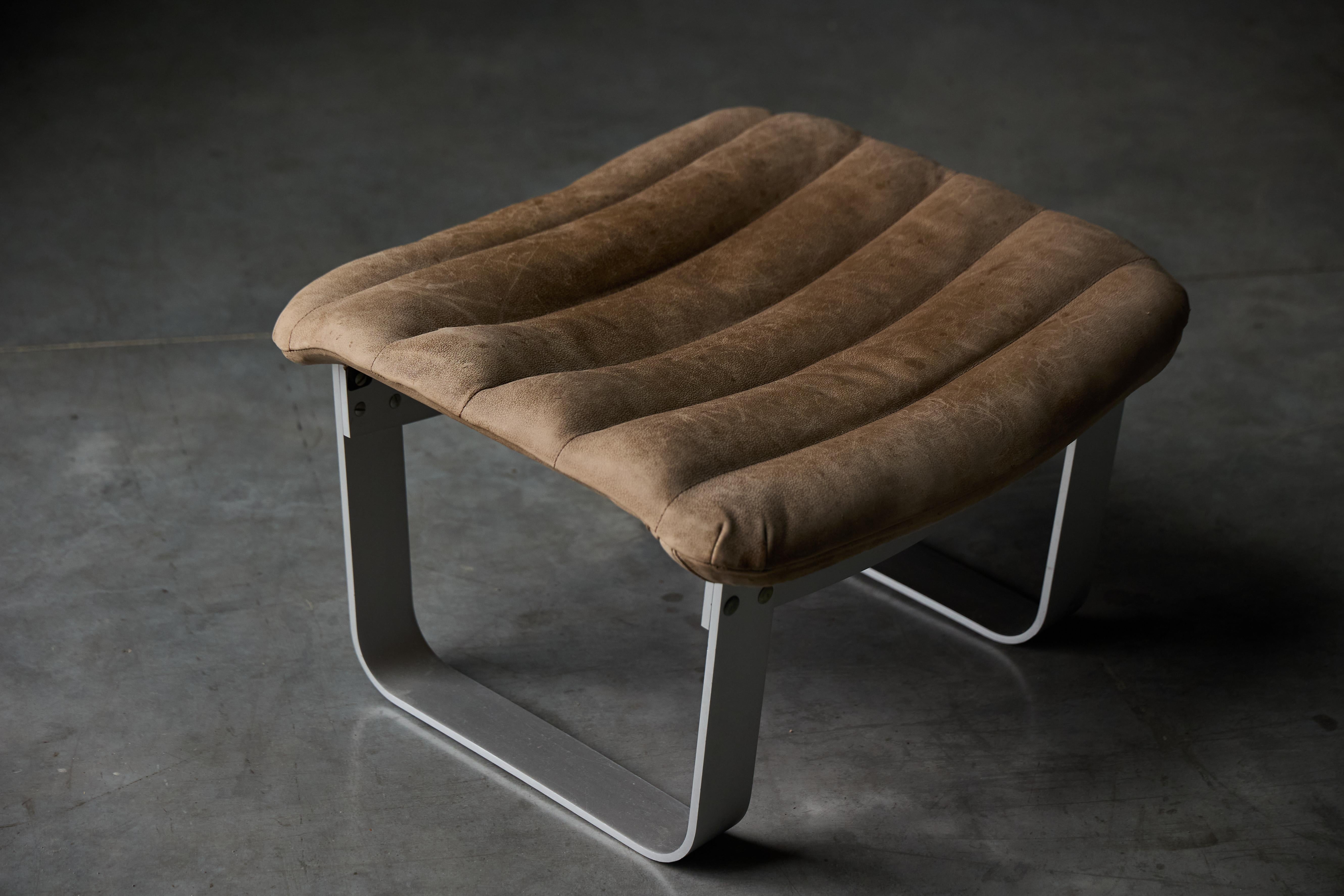Pulkka-Loungesessel mit Ottomane von Ilmari Lappalainen für Asko, Finnland, 1960er Jahre im Angebot 11
