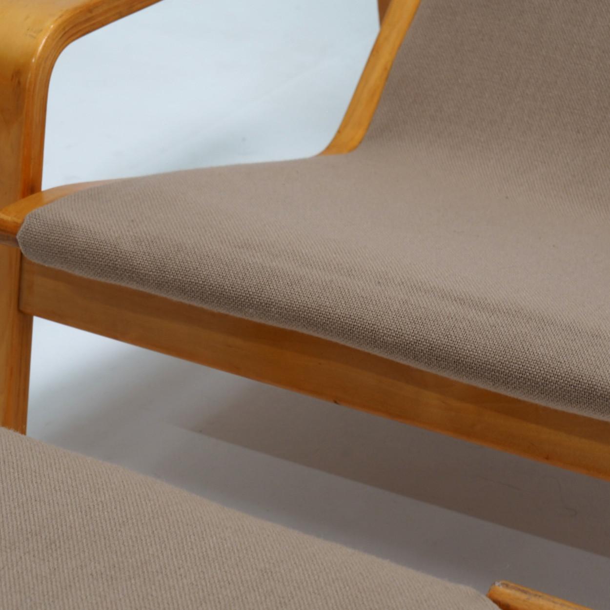 Salon 'Pulkka' avec pouf et repose-tête par Ilmari Lappalainen pour Asko en vente 3