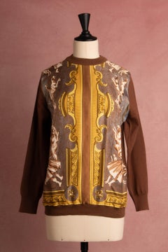 Pull „Chiens et valets“ von Hermès, entworfen von Charles J. Hallo, um 1963