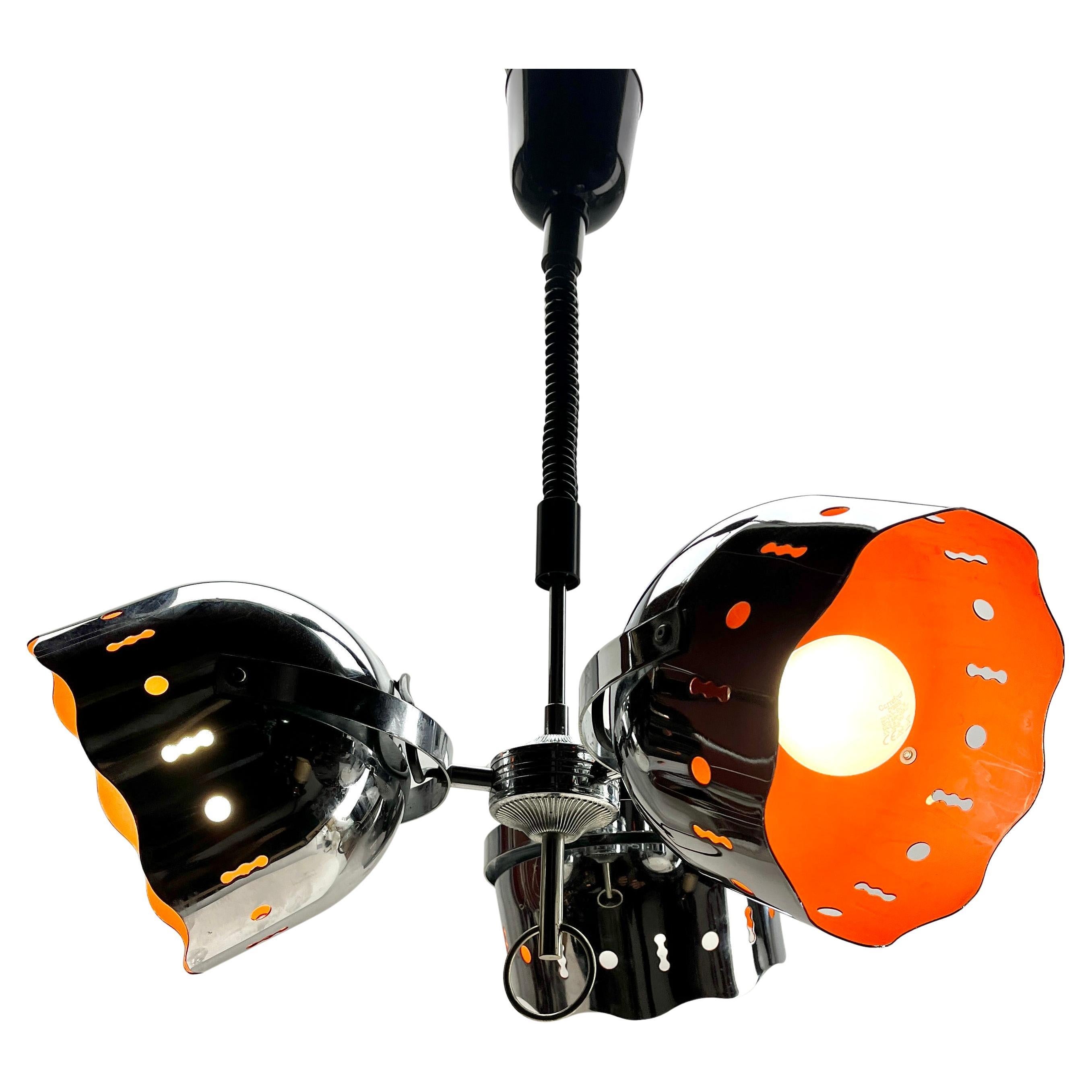 Mid-Century moderno Lampada a sospensione con 3 luci a forma di bulbo oculare Goffredo Reggiani, 1960s in vendita