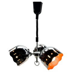 Pull Down Pendent Lamp with 3 Eyeball Lights Goffredo Reggiani, 1960s