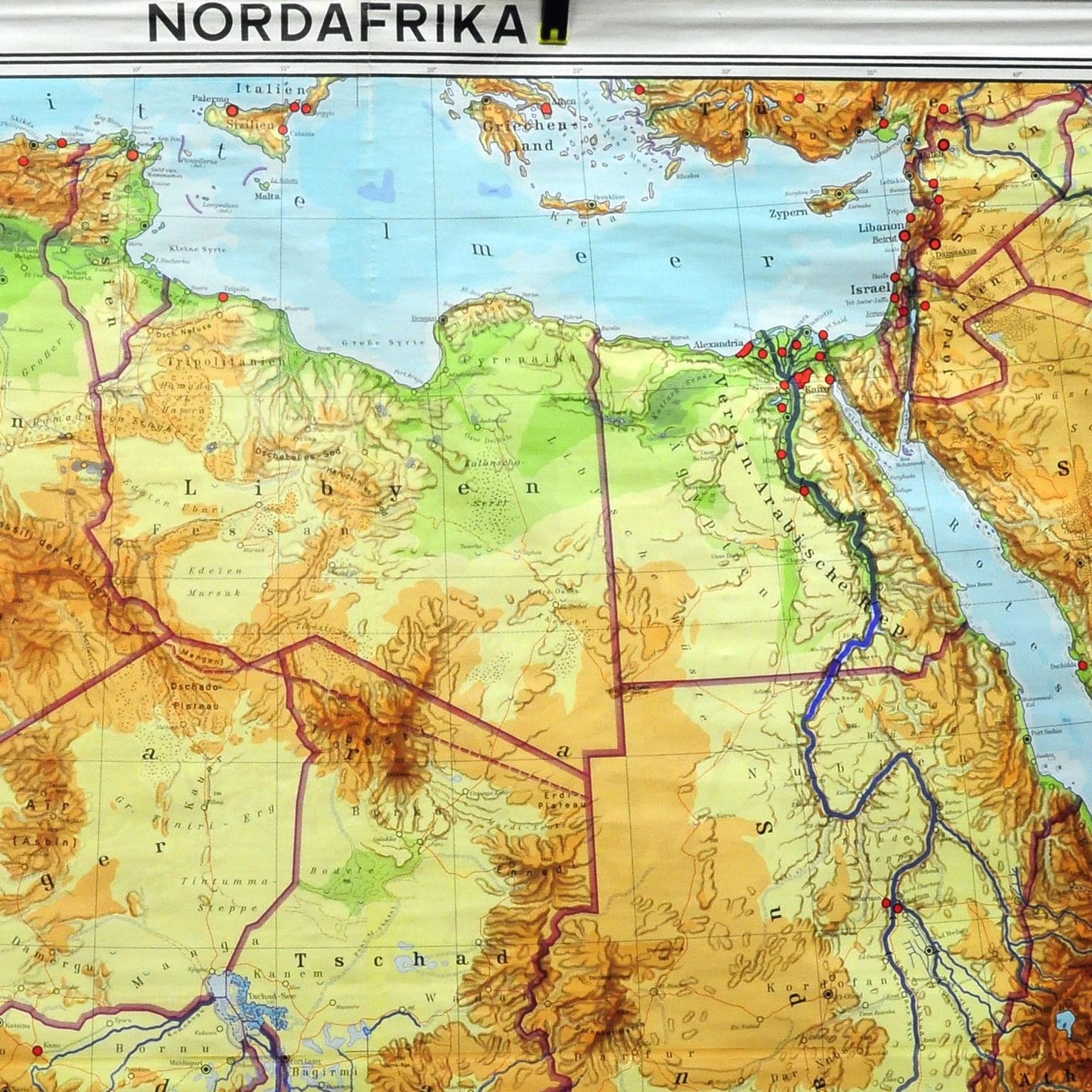 north africa physical map